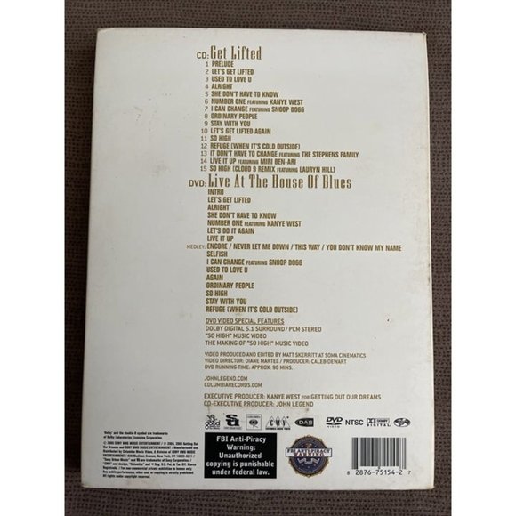 John Legend Get Lifted Special Edition DVD + CD Live 2005 SONY R&B SOUL & GUESTS - Picture 2 of 8